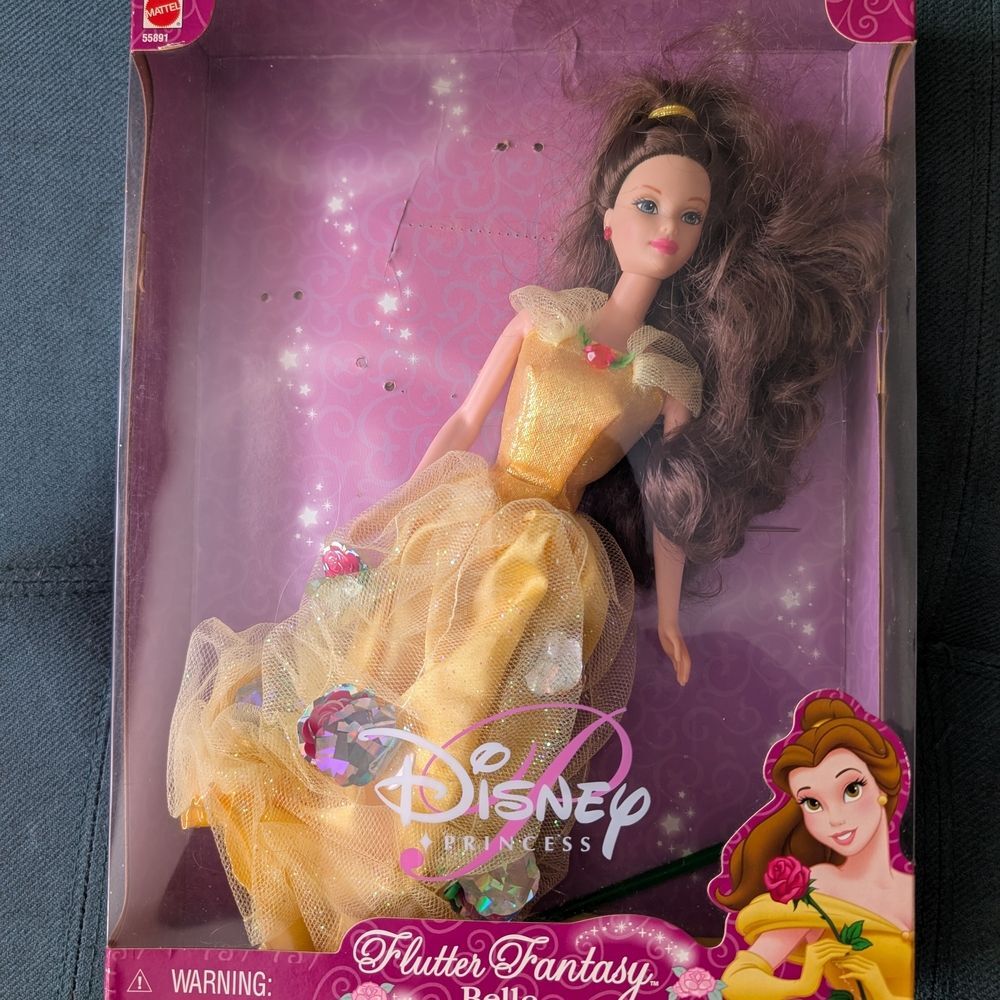 Vintage Authentic Mattel 2002 Disney Princess Flutter Fantasy Belle Doll